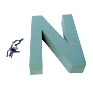 4A Oasis Steekschuim Letter “N” | Kleur: Groen | Hoogte 31 centimeter | Per letter