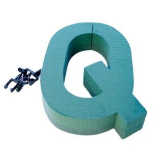 4A Oasis Floral foam Letter “Q” | Colour: Green | Height 31 centimeter | Per letter
