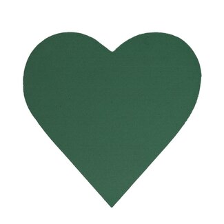 4A Oasis Floral foam FF Heart | Colour: Green | Length 29 centimeter | Width 30 centimeter | Per 2 hearts