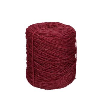 4A Flax Rope Thread | Colour: Bordeaux red | Diameter 3.5 millimetre | Weight 1 kilo | Per roll