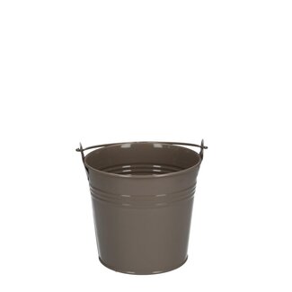 4A Zinken Emmertje Bloempot Plantenpot | Kleur: Zandkleurig | Diameter 10 centimeter | Hoogte 9 centimeter | Per 10 emmertjes