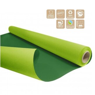 4A Double-sided Paper on roll “Duo” | Colour: Green | Width 80 centimetre | Length 40 metre | 60 gram/m2 | Per roll