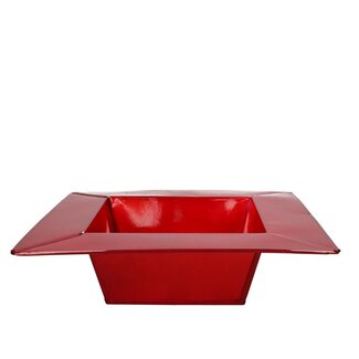 4A Zinc Bowl Flower Pot Plant Pot | Colour: Red | Diameter 15 - 25 centimeter | Height 7 centimeter | Per 5 bowls