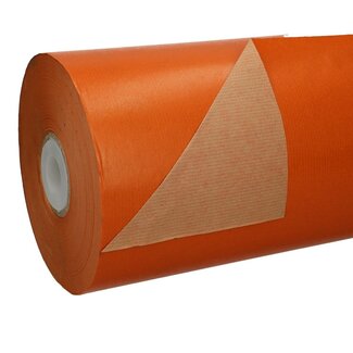 4A Papier auf Rolle | Farbe: Orange Braun | Breite 60 centimeter | 50 gram/m2 | Gewicht 12 kilo | Pro Rolle