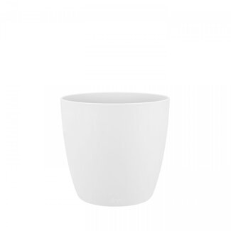 4A Kunststof Bloempot Plantenpot "Brussel" | Kleur: Natuurlijk Wit | Diameter 13.5 centimeter | Hoogte 12.5 centimeter | Per 8 bloempotten