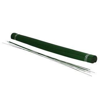 4A Lackierter Blumendraht stumpf | Farbe: Dunkelgrün | Durchmesser 0.8 millimeter | Länge 50 centimeter | Gewicht 2.5 kilo | Pro Schachtel
