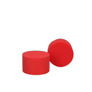 4A Oasis Coloured Floral Foam Cylinder | Colour: Red | Diameter 5 centimeter | Height 8 centimeter | Per 6 cylinders