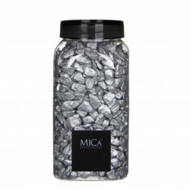 Gravel | Colour: Silver-coloured | Diameter 10 - 15 millimeter | Bag contents 1 kilo | Per bag