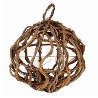 4A Droogdeco Bal Crazy Vine Twijg | Kleur: Bruin | Droogdecoratie | Diameter 40 centimeter | Per bal