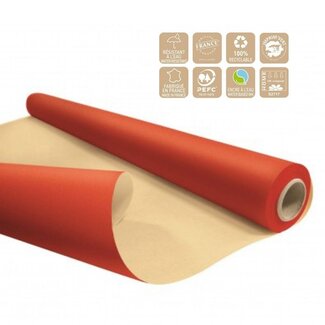 4A Eco Water-resistant Paper on roll | Colour: Red | Width 80 centimeter | Length 25 meter | Per roll
