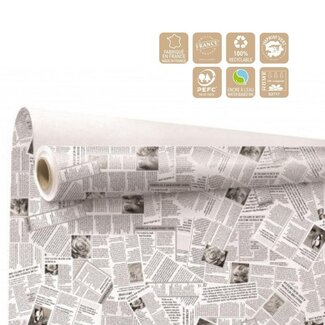 4A Paper op rol “News” | Colour: Black and White | Width 80 centimetre | Length 40 metre | Per roll