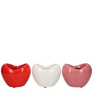 4A Ceramic Plant Pot “Crush” | Colour: Mixed Colours | Diameter 7 - 11 centimetre | Height 9 centimetre | Per 12 plant pots