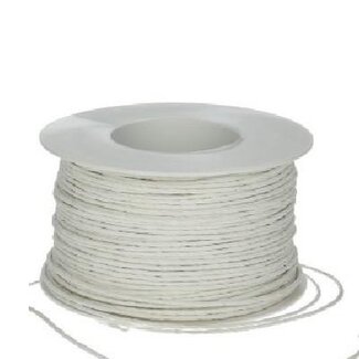 4A Papier Draad | Kleur: Natuurlijk Wit | Diameter 2 millimeter | Lengte 100 meter | Per rol