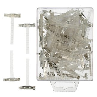 4A Corsage Gala-clips | Colour: Transparent | Per 50 clips
