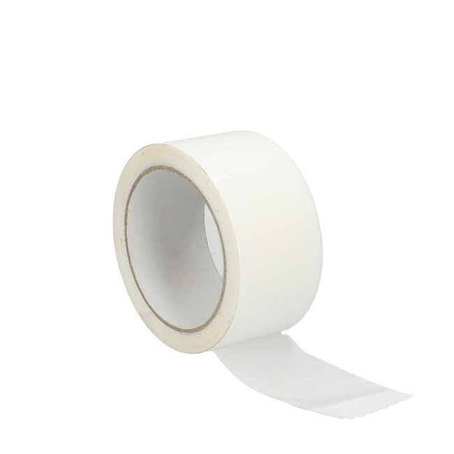 Acryl Tape 50/66 PP L.N | Kleur: Natuurlijk Wit | Breedte 50 millimeter | Lengte 66 meter | Per 6 rollen