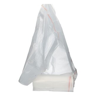 4A Bin bag | Colour: Transparent | Width 70 centimeter | Length 200 centimeter | Capacity 400 liter | Per 10 bags on roll | Per roll