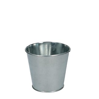 4A Zinc Flowerpot Plant pot | Colour: Silver-coloured | Diameter 10 centimeter | Height 9 centimeter | Per 10 flowerpots