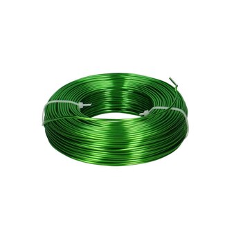 4A Aluminium Wire | Colour: Apple green | Diameter 2 millimeter | Length 60 meter | Weight 500 gram | Per roll