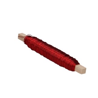 4A Lacquered Copper Wire | Colour: Red | Diameter 0.5 millimeter | Weight 100 gram | Per roll