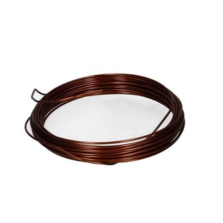 4A Aluminium Wire | Colour: Dark brown | Diameter 2 millimeter | Length 12 meter | Weight 100 gram | Per roll