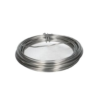 4A Aluminium Wire | Colour: Silver-coloured | Diameter 2 millimetres | Length 12 metres | Weight 100 grams | Per roll