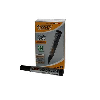 4A Felt-tip pen Bic 2000 | Colour: Black | Thickness 2.5 millimeter | Per 12 felt-tip pens