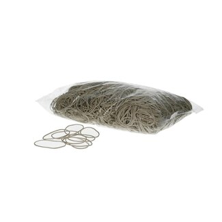 4A Elastiekjes | Kleur: Natuurlijk Wit | Diameter 80 millimeter | Dikte 1.5 millimeter | Gewicht 1 kilo | Per zak