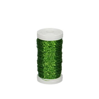 4A Bouillon wire | Colour: Apple green | Diameter 0.3 millimeter | Weight 100 gram | Per roll
