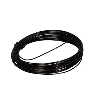 4A Aluminium Draad | Kleur: Zwart | Diameter 2 millimeter | Lengte 12 meter | Gewicht 100 gram | Per rol