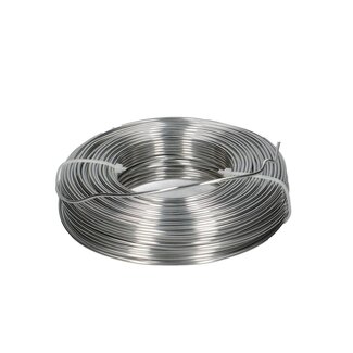 4A Aluminium Wire | Colour: Silver-coloured | Diameter 2 millimetre | Length 60 metre | Weight 500 gram | Per roll