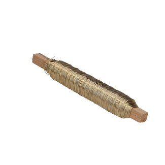 4A Lacquered Copper Wire | Colour: Gold-coloured | Diameter 0.5 millimeter | Weight 100 gram | Per roll