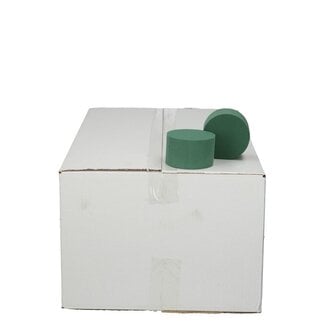4A Floral foam Basic Cylinder | Colour: Green | Diameter 8 centimeter | Height 5 centimeter | Per 110 cylinders