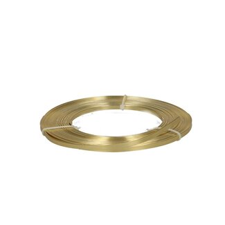 4A Aluminium Wire Flat | Colour: Gold-coloured | Width 5 millimeter | Length 10 meter | Per roll