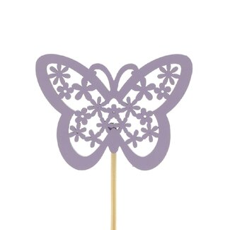 4A Schmetterling Stacey Haarnadel | Farbe: Lilafarben | Durchmesser Schmetterling 4.5 centimeter | Länge Haarnadel ± 10 centimeter | Pro 25 Haarnadeln