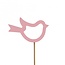 Bird Nayeli pick | Colour: Light pink | Bird diameter 8 centimeter | Length pick ± 50 centimeter | Per 25 picks