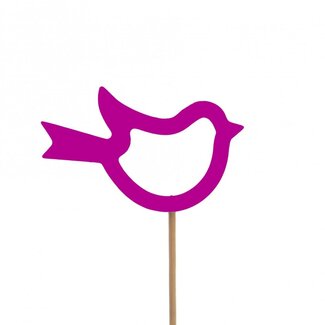4A Bird Nayeli Support Stake | Colour: Dark pink | Bird diameter 8 centimeter | Length support stake ± 50 centimeter | Per 25 support stakes