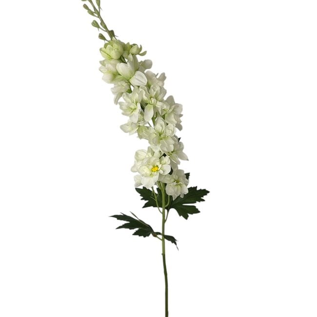 Rittersporn Kunstblume | Farbe: Natuurlijk Weiß | Delphinium Kunstblumen | Länge ± 70 centimeter | Pro Stück