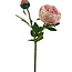 Peony Artificial Flower | Colour: Pink | Length ± 55 centimetre | 2 flower heads per stem | Per piece