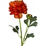 Ranunculus Artificial Flower | Colour: Orange | Ranunculus artificial flowers | Length ± 45 centimetre | 2 flower heads per stem | Per piece
