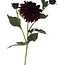 Dahlia Artificial flower | Colour: Bordeaux red | Length ± 60 centimeter | 3 flower heads per stem | Per piece