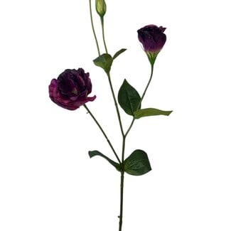 Arti Flora Lisianthus Artificial flower | Colour: Dark purple | Eustoma artificial flowers | Length ± 65 centimeter | Per piece