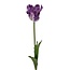 Parakeet Tulip Artificial Flower | Colour: Purple White | Tulipa Artificial Flowers | Length ± 60 centimetre | Per piece