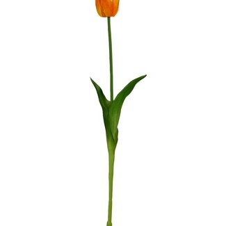 Arti Flora Tulip Artificial flower | Colour: Orange | Tulipa artificial flowers | Length ± 45 centimetre | Per piece