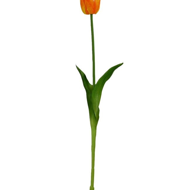 Tulip Artificial Flower | Colour: Orange | Tulipa artificial flowers | Length ± 45 centimetre | Per piece