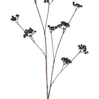 Arti Flora Berry Branch Artificial Flower | Colour: Black | Length ± 110 centimetre | Per piece