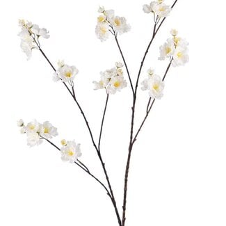 Arti Flora Kersenbloesem Kunstbloem | Kleur: Natuurlijk Wit | Lengte ± 115 centimeter | Per kunstbloem