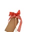 Bow with Label Pin | Colour: Red | Length 13 centimetre | Length label pin ± 12 centimetre | Per 25 label pins