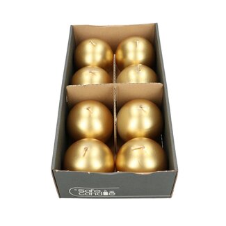 4A Rustic Ball Candle | Colour: Gold-coloured | Diameter 8 centimetre | Per 8 candles