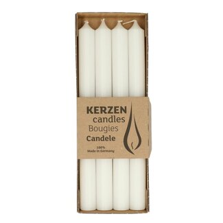 4A Table candle Rustic | Colour: Natural White | Diameter 2.2 centimeter | Length 25 centimeter | Per 4 candles