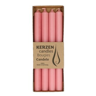 4A Table candle Rustic | Colour: Pink | Diameter 2.2 centimeter | Length 25 centimeter | Per 4 candles